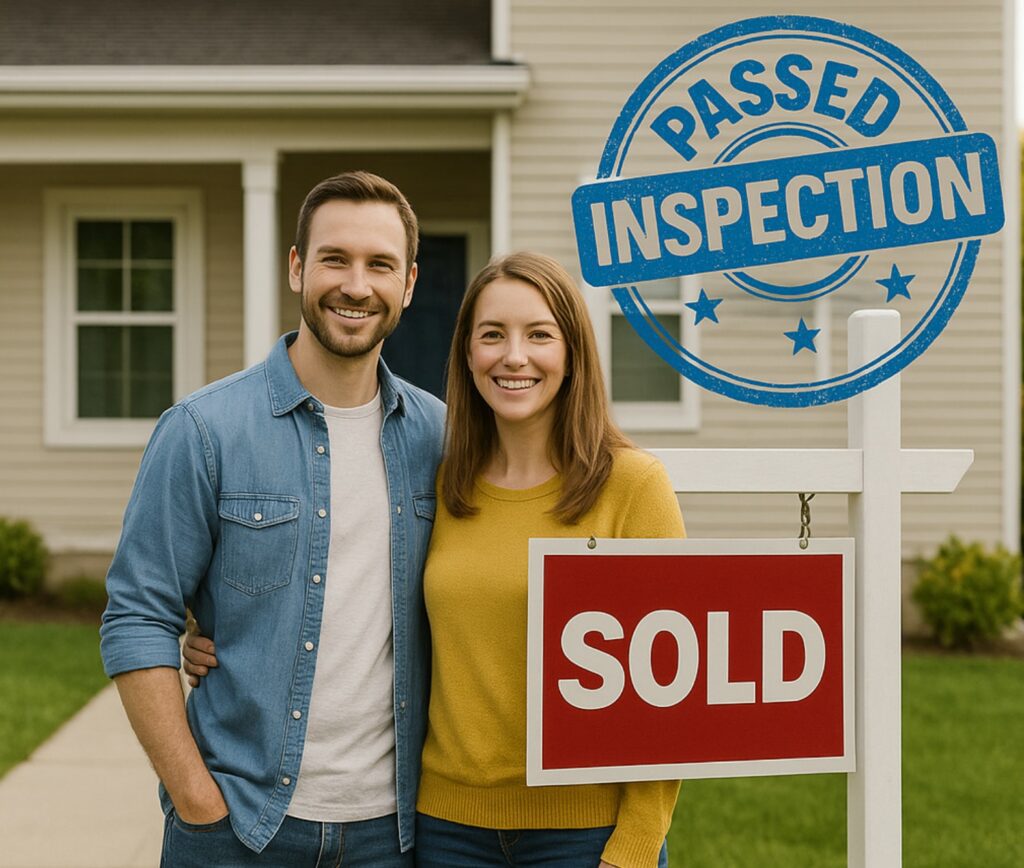 Home inspection template shown during house survey