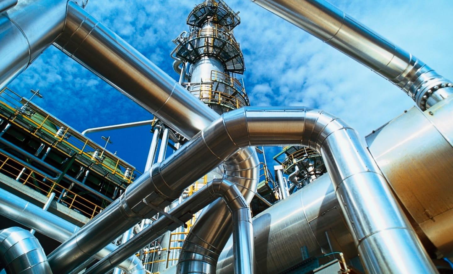 Technicians inspecting a natural gas pipeline